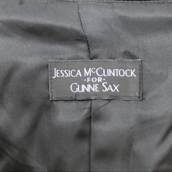 90’s / Y2K Black Velvet Gunne Sax Gown - Picture 7 of 7